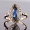 French 1.20 Carat Sapphire, Diamonds and 18 Karat Gold Ring, Immagine 8