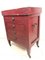 Small Antique Red Drawer Cabinet with Zinc Top 11