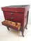 Small Antique Red Drawer Cabinet with Zinc Top 3