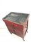 Small Antique Red Drawer Cabinet with Zinc Top, Image 4
