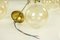 Mid-Century Brass & Amber Glass Ball Chandelier / Sputnik Lamp 10