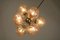 Mid-Century Brass & Amber Glass Ball Chandelier / Sputnik Lamp 3