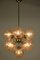 Mid-Century Brass & Amber Glass Ball Chandelier / Sputnik Lamp 2