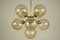 Mid-Century Brass & Amber Glass Ball Chandelier / Sputnik Lamp 8