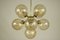 Mid-Century Brass & Amber Glass Ball Chandelier / Sputnik Lamp, Image 8