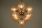 Mid-Century Brass & Amber Glass Ball Chandelier / Sputnik Lamp 4