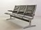 Schwarze Tandem Sling 3-Sitzer Flughafenbank aus Leder von Charles & Ray Eames für Herman Miller, 1962 2