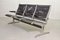 Schwarze Tandem Sling 3-Sitzer Flughafenbank aus Leder von Charles & Ray Eames für Herman Miller, 1962 13