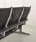 Schwarze Tandem Sling 3-Sitzer Flughafenbank aus Leder von Charles & Ray Eames für Herman Miller, 1962 9