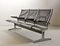 Black Leather Tandem Sling 3-Seater Airport Bench by Charles & Ray Eames for Herman Miller, 1962 1