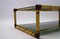 Large Italian Bamboo, Leather & Smoked Glass Coffee Table, 1960s, Image 11