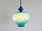 Blue Glass Pendant Lamp by Hans Agne Jakobsson, 1960s 6
