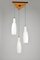 Vintage Lamp with 3 Glass Pendants, 1960s, Image 3