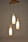 Lampada vintage con 3 pendenti in vetro, anni '60, Immagine 7
