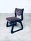 Mid-Century Modern Black Stained Wood Dining Chairs, 1970s, Set of 4, Image 1