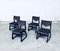 Mid-Century Modern Black Stained Wood Dining Chairs, 1970s, Set of 4, Image 17