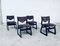 Mid-Century Modern Black Stained Wood Dining Chairs, 1970s, Set of 4 13