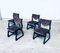 Mid-Century Modern Black Stained Wood Dining Chairs, 1970s, Set of 4, Image 16