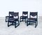 Mid-Century Modern Black Stained Wood Dining Chairs, 1970s, Set of 4, Image 15