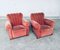 Art Deco Pink Velvet Armchairs with Shell-Shaped Feet, 1930s, Set of 2 14