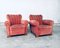 Art Deco Pink Velvet Armchairs with Shell-Shaped Feet, 1930s, Set of 2, Image 1