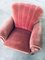 Butacas Art Déco de terciopelo rosa con patas en forma de concha, años 30. Juego de 2, Imagen 2