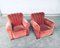 Art Deco Pink Velvet Armchairs with Shell-Shaped Feet, 1930s, Set of 2 11