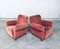 Art Deco Pink Velvet Armchairs with Shell-Shaped Feet, 1930s, Set of 2 9