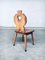 Vintage Brutalist Heart-Shaped Oak Dining Chairs, 1950s, Set of 4, Image 3