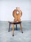 Vintage Brutalist Heart-Shaped Oak Dining Chairs, 1950s, Set of 4 2
