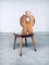 Vintage Brutalist Heart-Shaped Oak Dining Chairs, 1950s, Set of 4, Image 2