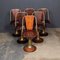 Art Deco Mahogany & Brass Giuseppe Verdi Swivel Chairs, 1915, Set of 6 9