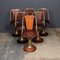 Art Deco Mahogany & Brass Giuseppe Verdi Swivel Chairs, 1915, Set of 6, Image 9