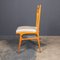 Mesa y sillas italianas Mid-Century de madera, años 50. Juego de 6, Imagen 5