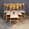 Mesa y sillas italianas Mid-Century de madera, años 50. Juego de 6, Imagen 8