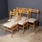 Italienischer Mid-Century Tisch & Stühle aus Holz, 1950er, 6er Set 7