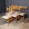 Table et Chaises Mid-Century en Bois, Italie, 1950s, Set de 6 7