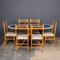 Italienischer Mid-Century Tisch & Stühle aus Holz, 1950er, 6er Set 18