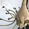 Lámpara de araña Spider italiana Mid-Century grande de latón atribuida a Oscar Torlasco de Lumi, Imagen 6