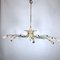 Large Mid-Century Italian Brass Spider Chandelier Attributed to Oscar Torlasco from Lumi 1