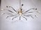 Large Mid-Century Italian Brass Spider Chandelier Attributed to Oscar Torlasco from Lumi, Image 11