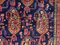 Kleiner orientalischer Vintage Malayer Teppich in Marineblau & Rot 9