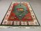 Vintage Turkish Handwoven Green & Red Tribal Gabbeh Carpet, Image 9