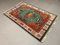 Vintage Turkish Handwoven Green & Red Tribal Gabbeh Carpet, Image 3