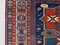 Medium Antique Caucasian Blue & Rust Wool Shirvan Rug, Image 6