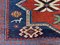 Medium Antique Caucasian Blue & Rust Wool Shirvan Rug 8