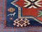 Medium Antique Caucasian Blue & Rust Wool Shirvan Rug, Image 8