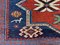 Mittelgroßer antiker kaukasischer Woll Shirvan Teppich in Blau & Rost 8