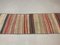 Narrow Vintage Turkish Brown, Beige & Red Kilim Runner 3