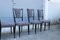 Borsani Style Italian Mahogany and Fabric Chairs, Set of 6, Image 12
